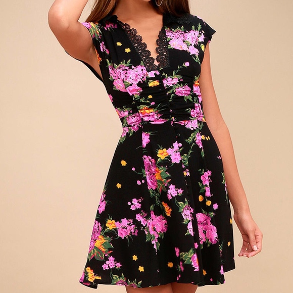 Free People Dresses & Skirts - NWOT FREE PEOPLE ALORA-FLORAL PRINT MINI DRESS